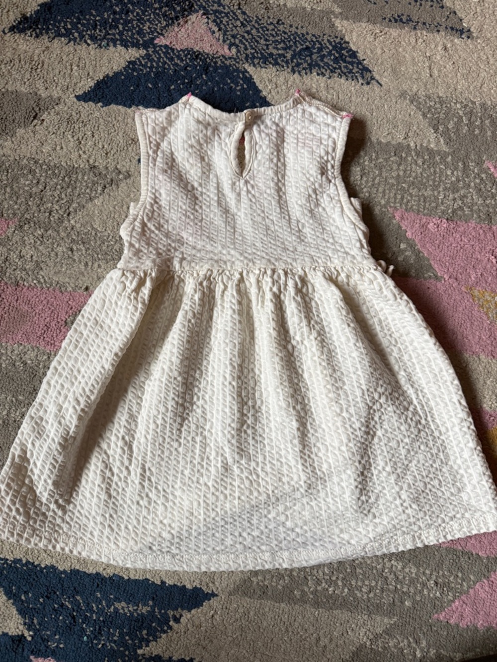 ZARA White Dress with Floral Knit Top - Picture 5 of 8